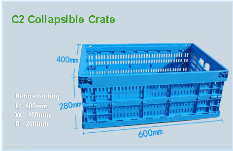 C2 Collapsible Crate Size - SHG